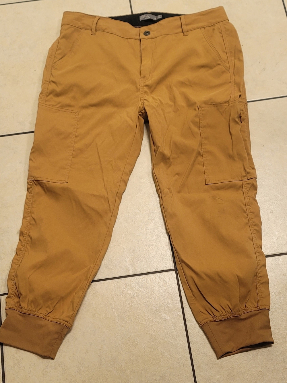 Prana Mustard Yellow Utility Jogger Trousers